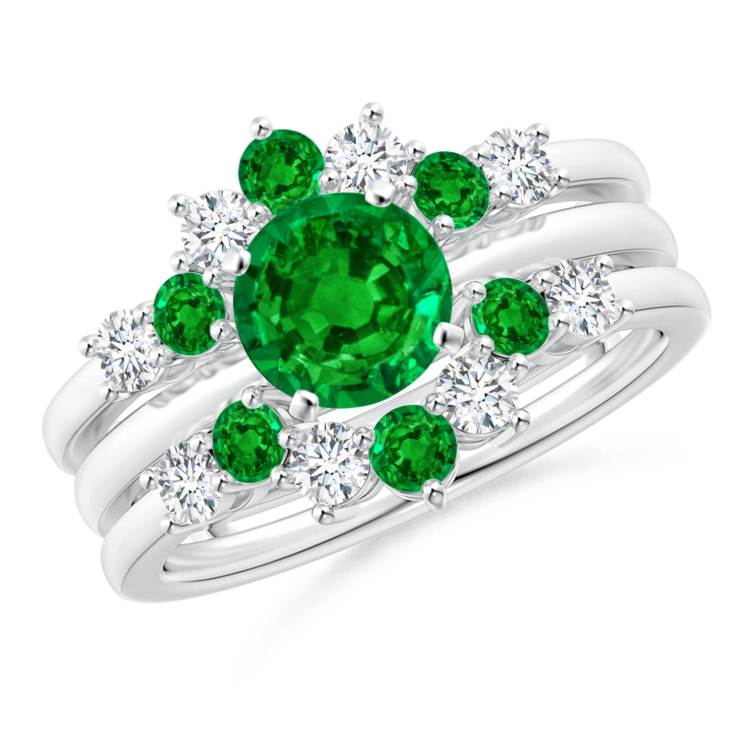 AAAA - Emerald / 1 CT / 14 KT White Gold