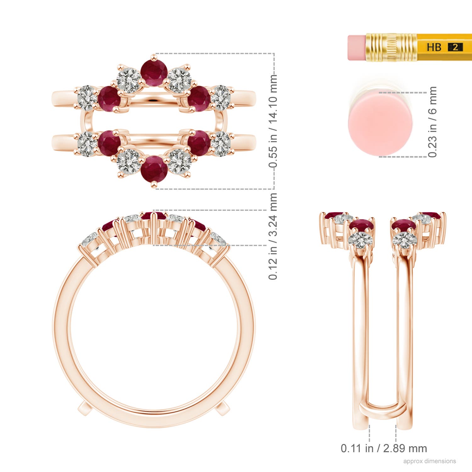 A - Ruby / 1.12 CT / 14 KT Rose Gold