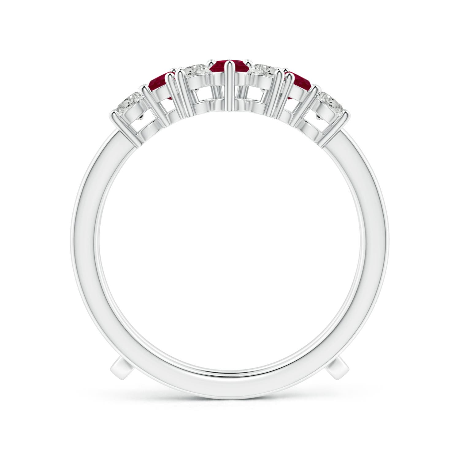 A - Ruby / 1.12 CT / 14 KT White Gold