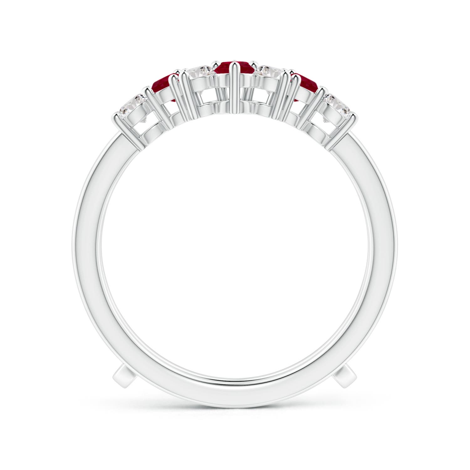 AA - Ruby / 1.12 CT / 14 KT White Gold