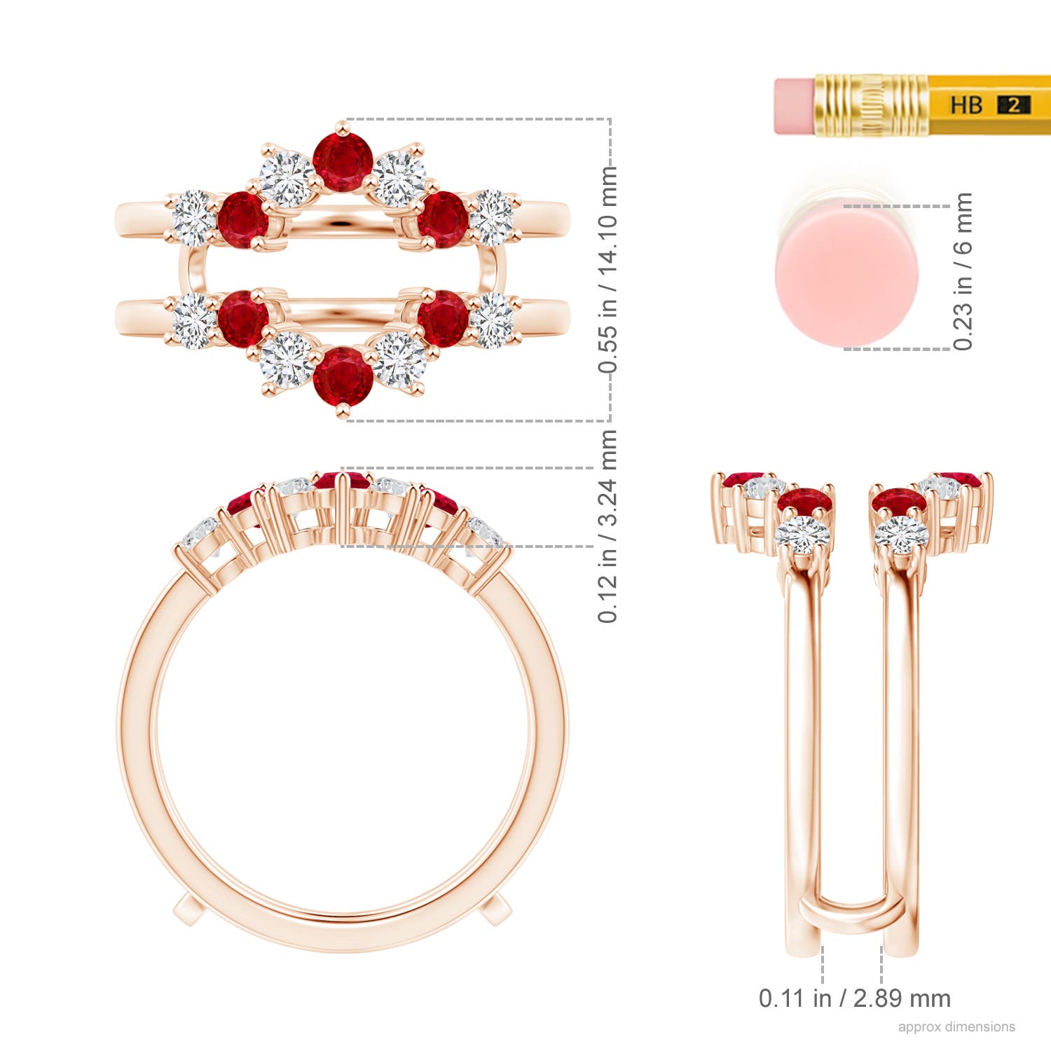 AAA - Ruby / 1.12 CT / 14 KT Rose Gold