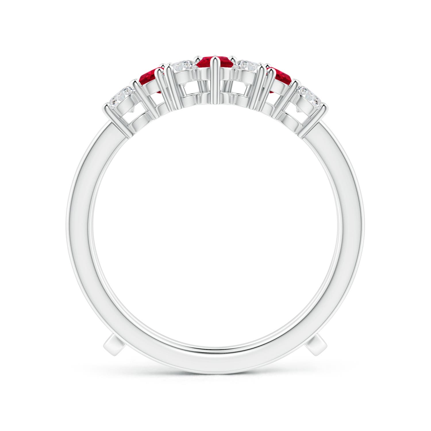 AAA - Ruby / 1.12 CT / 14 KT White Gold