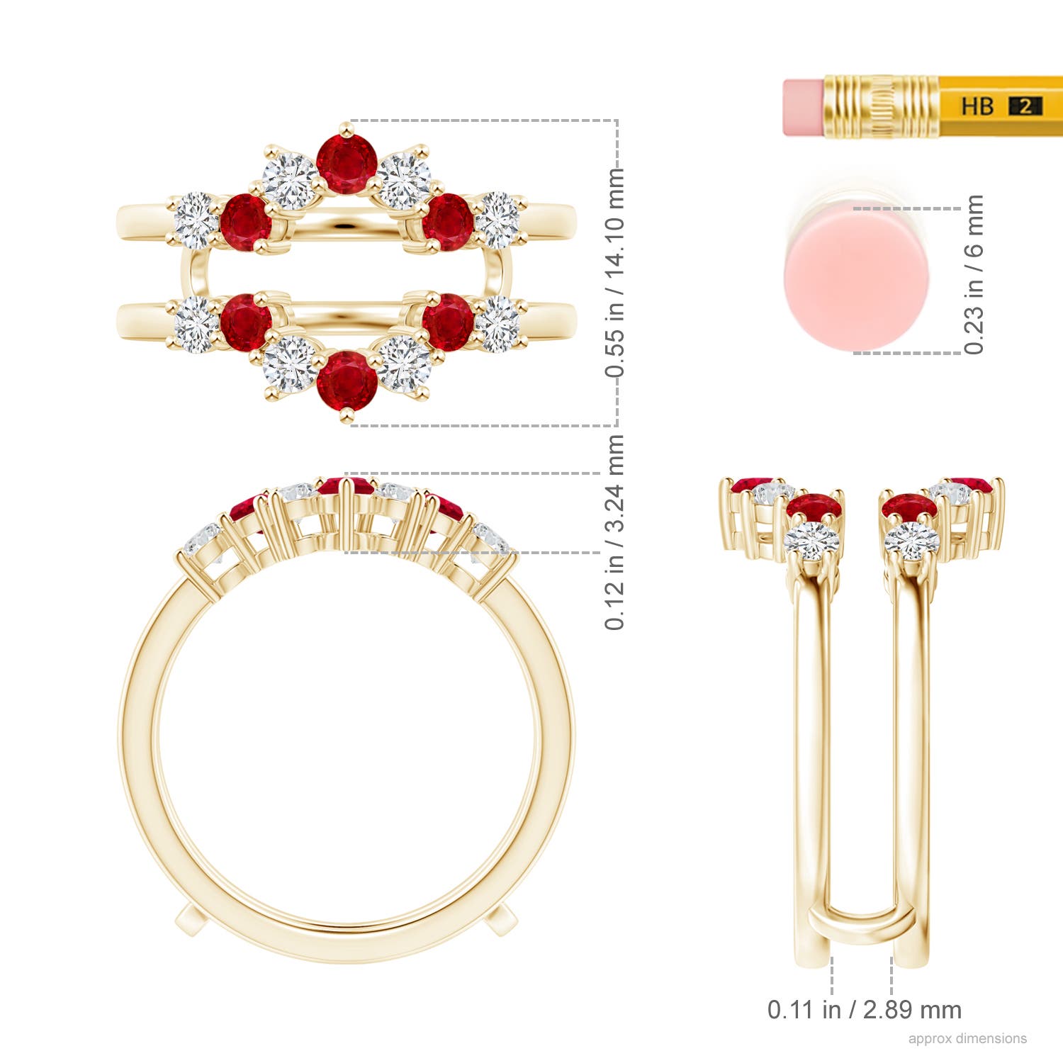 AAA - Ruby / 1.12 CT / 14 KT Yellow Gold