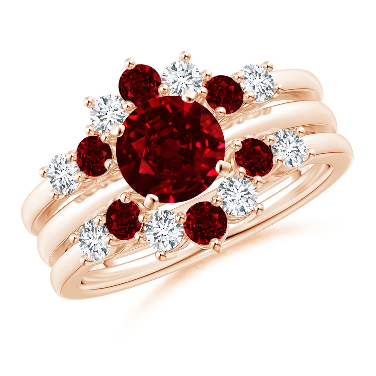 AAAA - Ruby / 1.12 CT / 14 KT Rose Gold