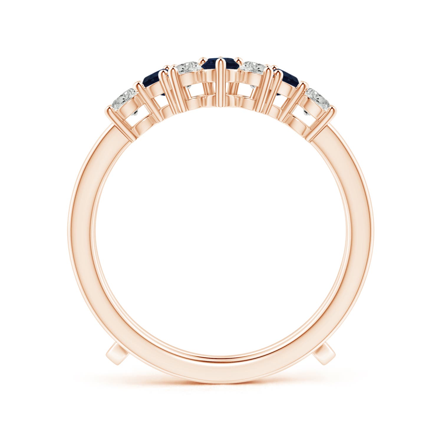 A - Blue Sapphire / 1.12 CT / 14 KT Rose Gold