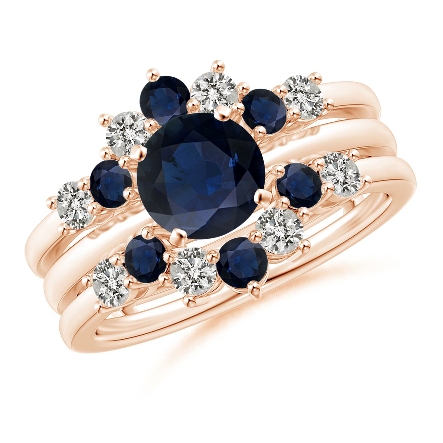 A - Blue Sapphire / 1.12 CT / 14 KT Rose Gold