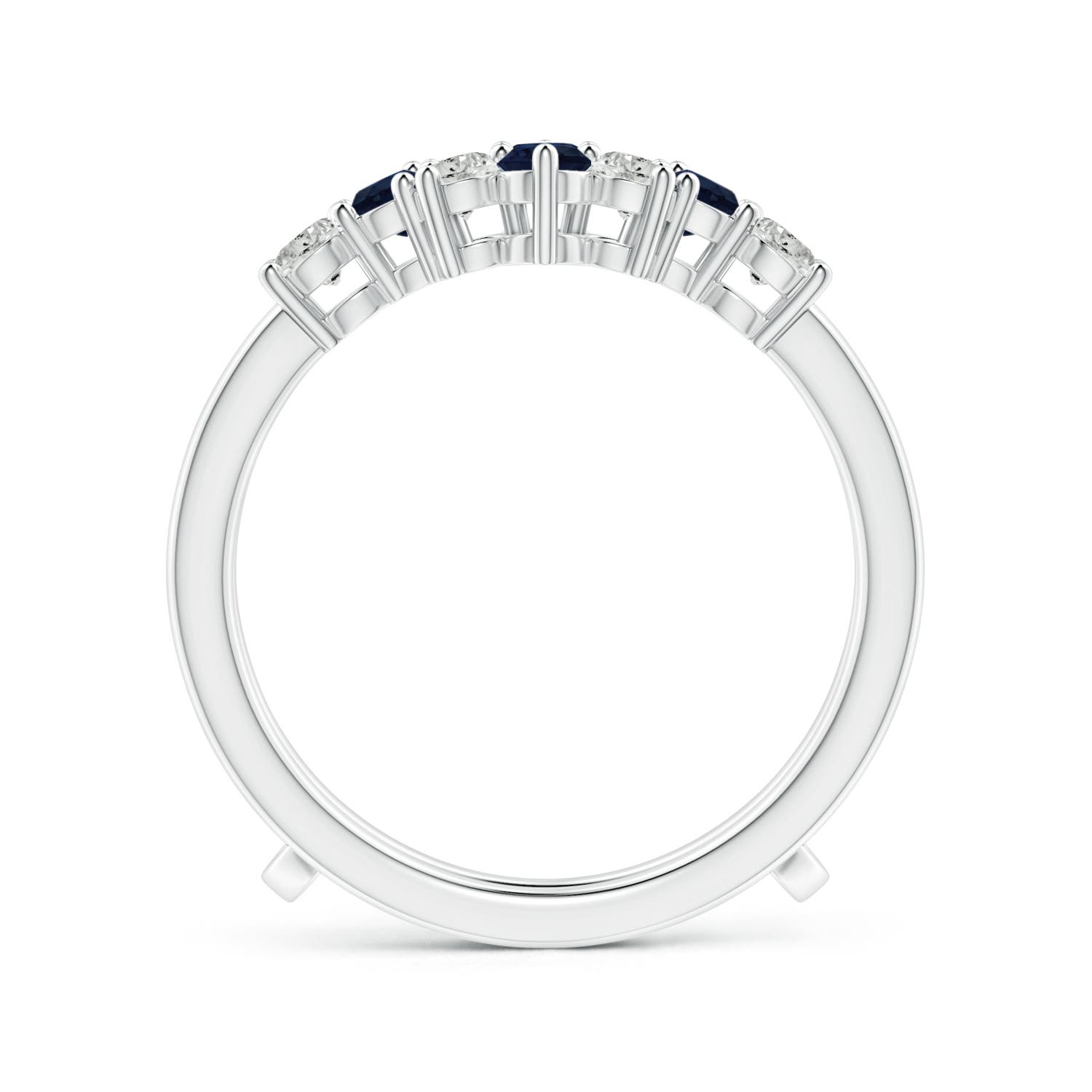 A - Blue Sapphire / 1.12 CT / 14 KT White Gold