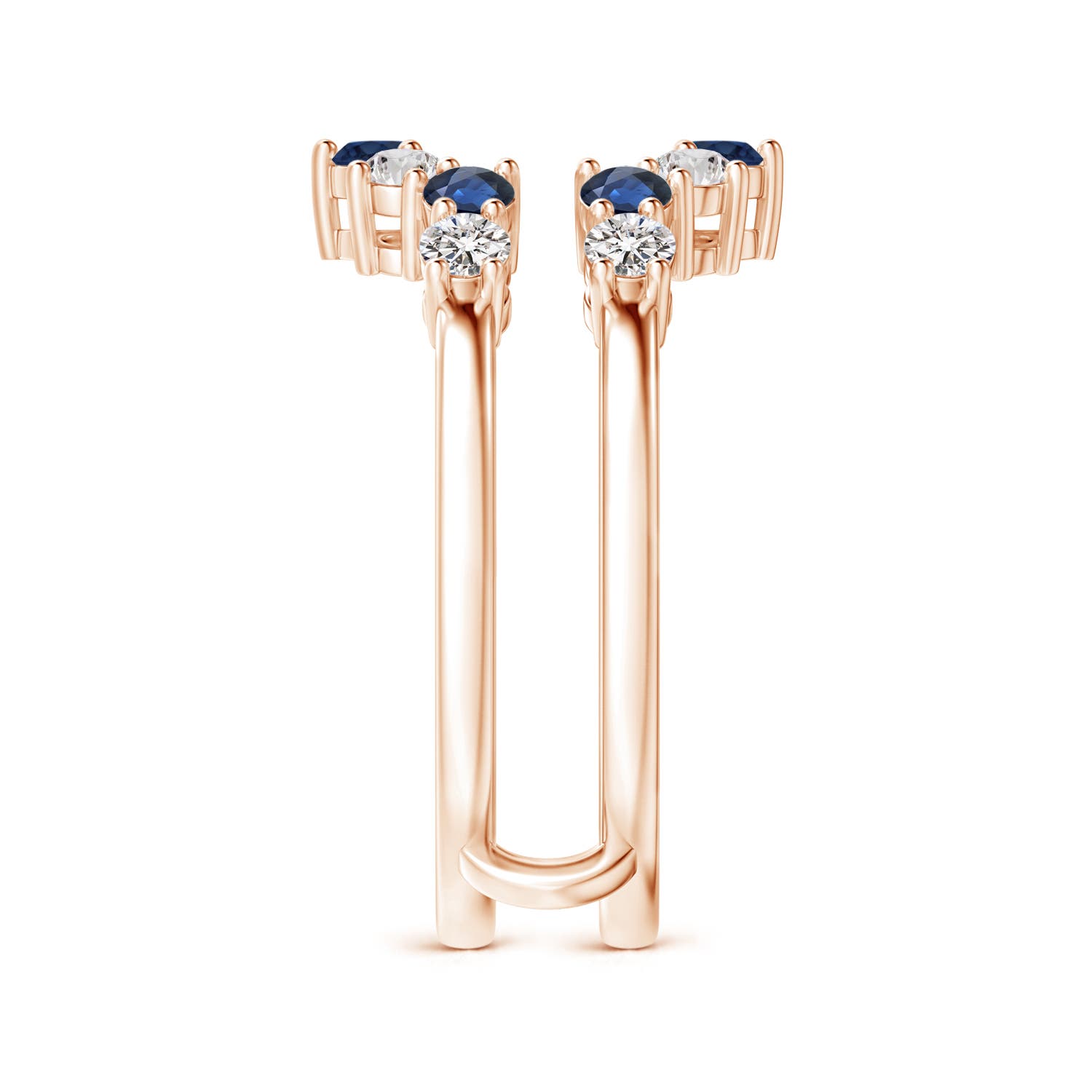 AA - Blue Sapphire / 1.12 CT / 14 KT Rose Gold