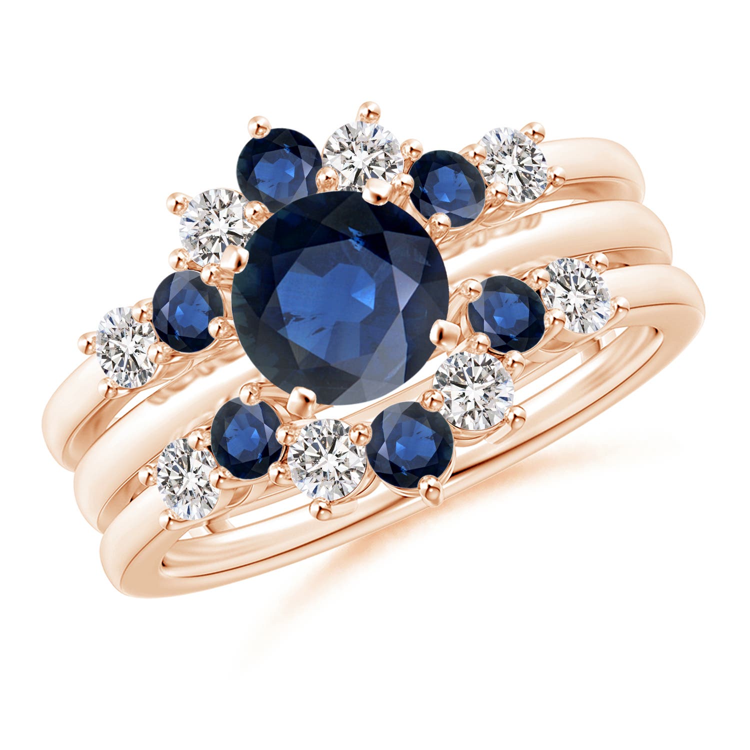 AA - Blue Sapphire / 1.12 CT / 14 KT Rose Gold