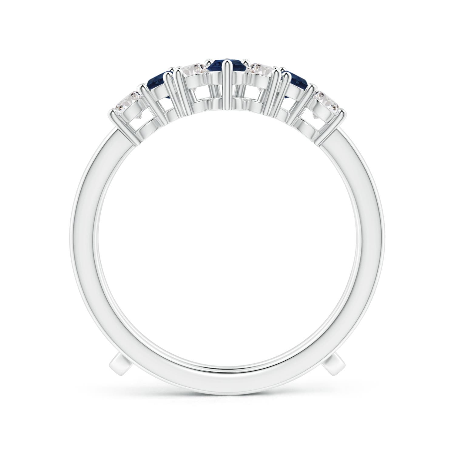 AA - Blue Sapphire / 1.12 CT / 14 KT White Gold