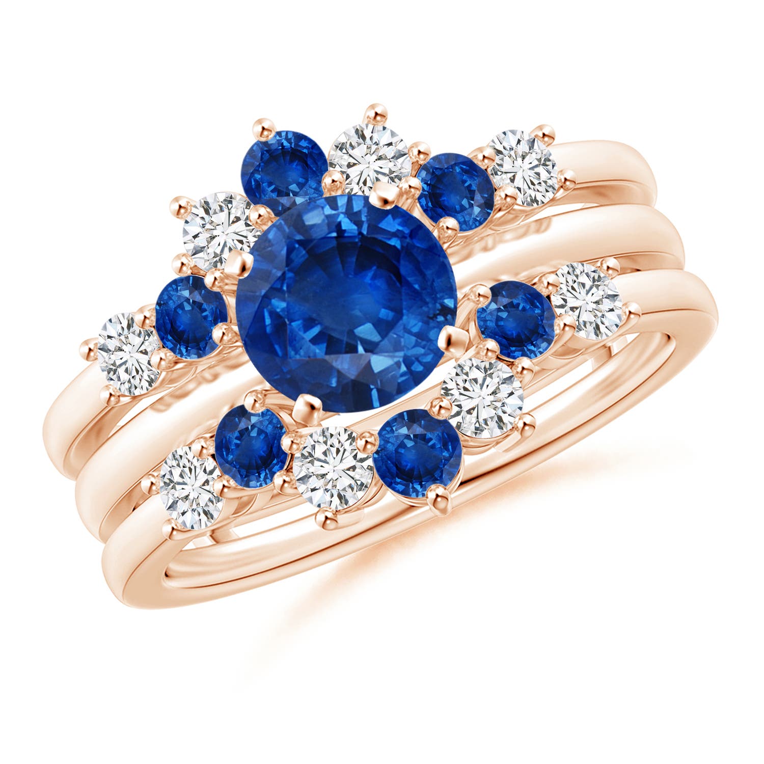 AAA - Blue Sapphire / 1.12 CT / 14 KT Rose Gold