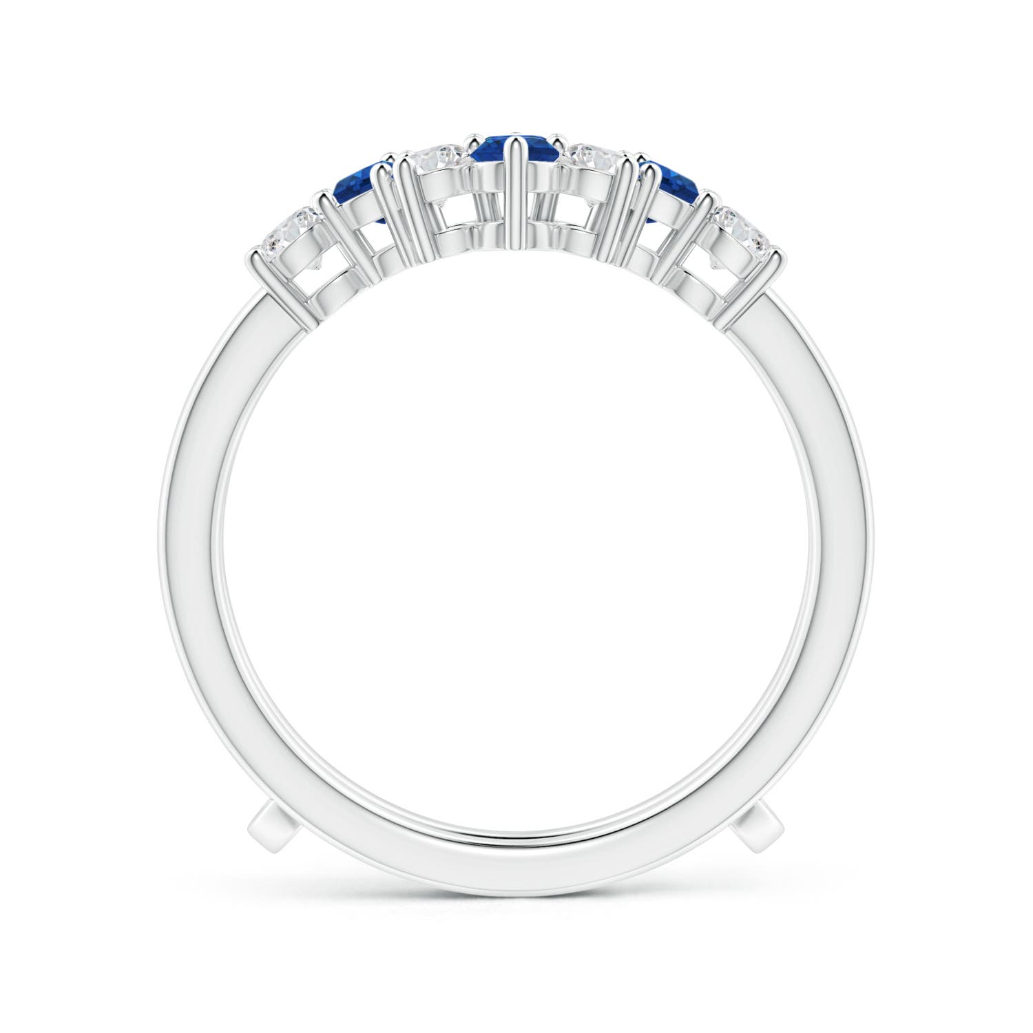 AAA - Blue Sapphire / 1.12 CT / 14 KT White Gold