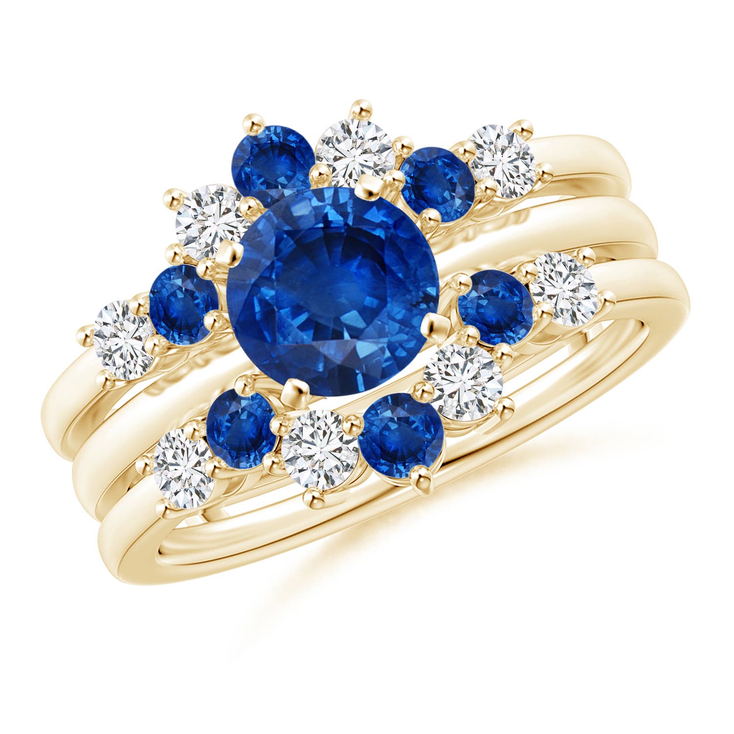 AAA - Blue Sapphire / 1.12 CT / 14 KT Yellow Gold