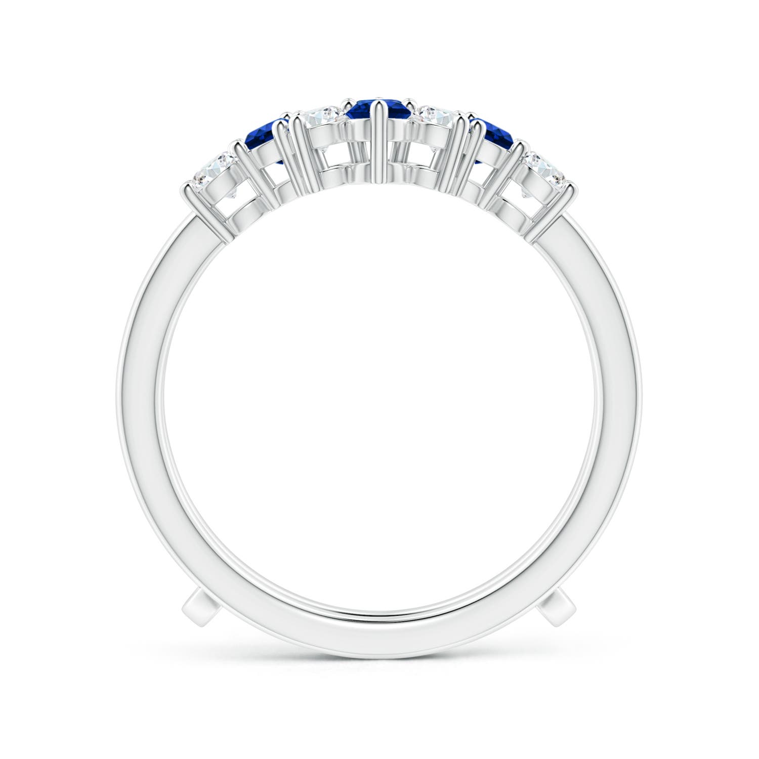 AAAA - Blue Sapphire / 1.12 CT / 14 KT White Gold