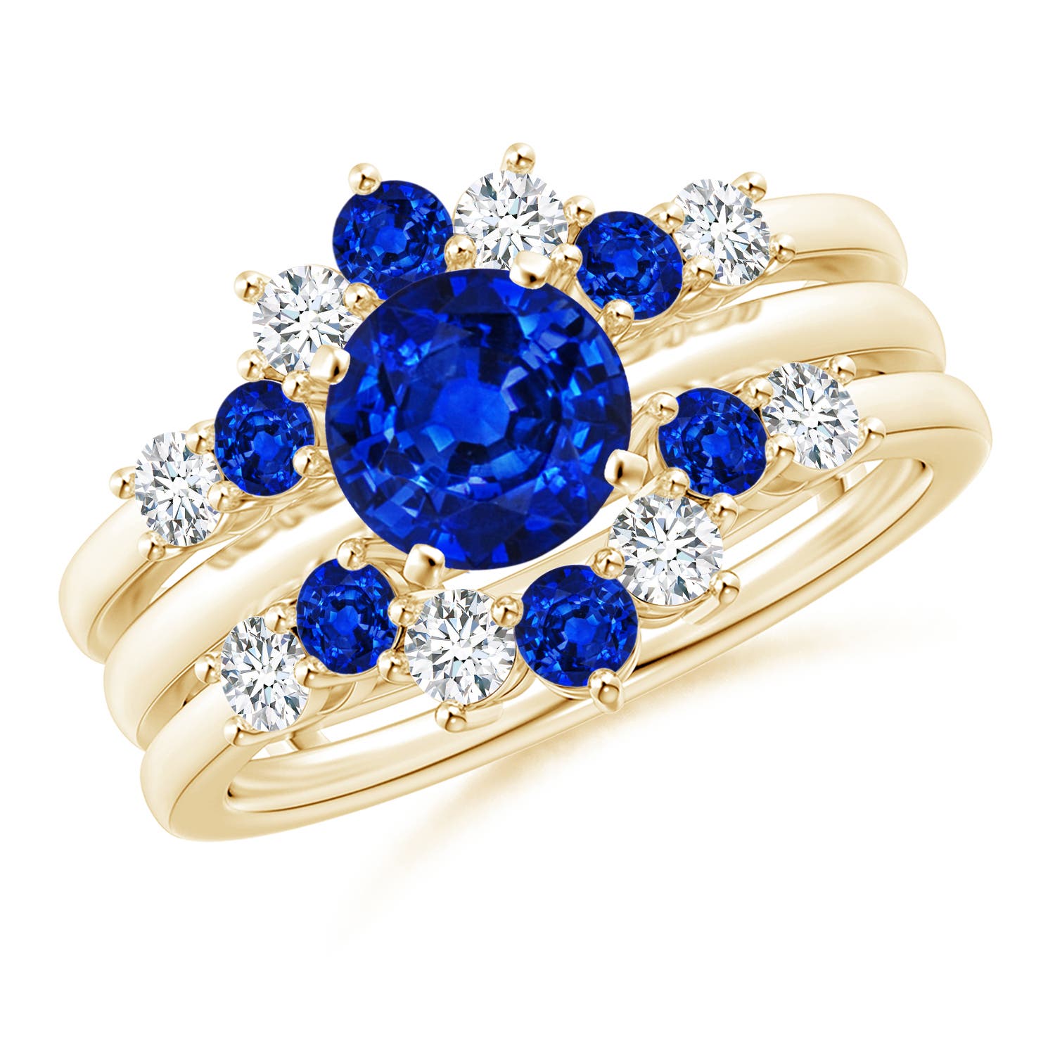 AAAA - Blue Sapphire / 1.12 CT / 14 KT Yellow Gold