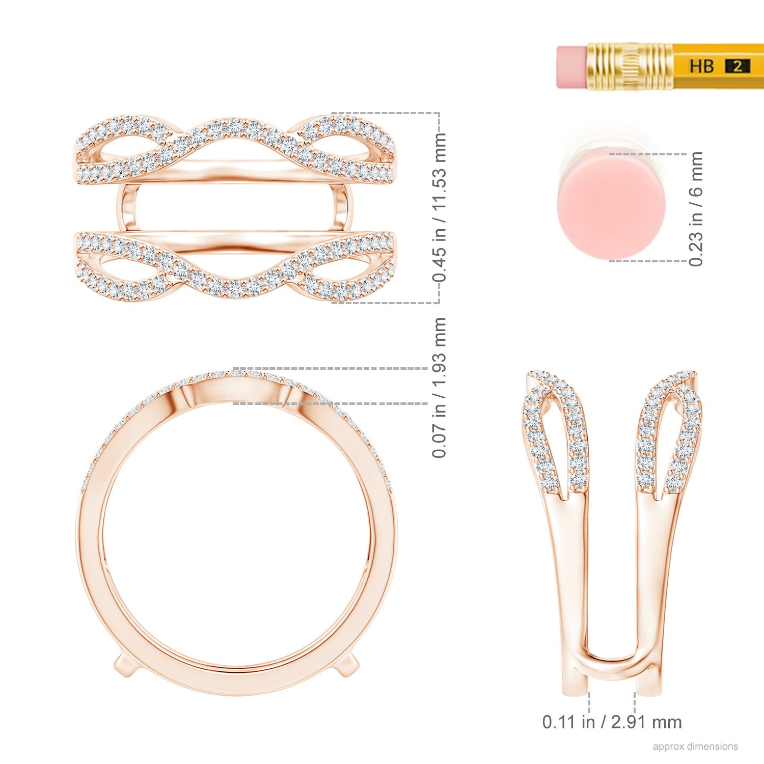 G, VS2 / 0.39 CT / 14 KT Rose Gold