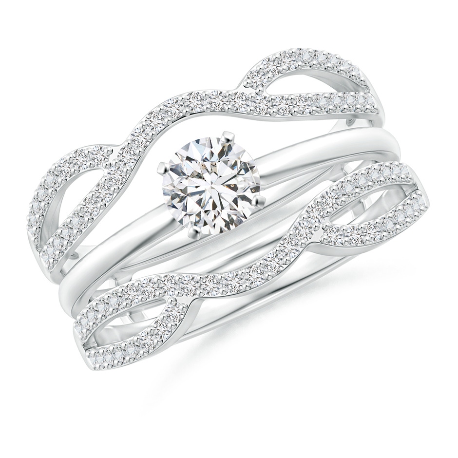 1mm HSI2 Diamond Wavy Ring Wrap in 18K White Gold side-3