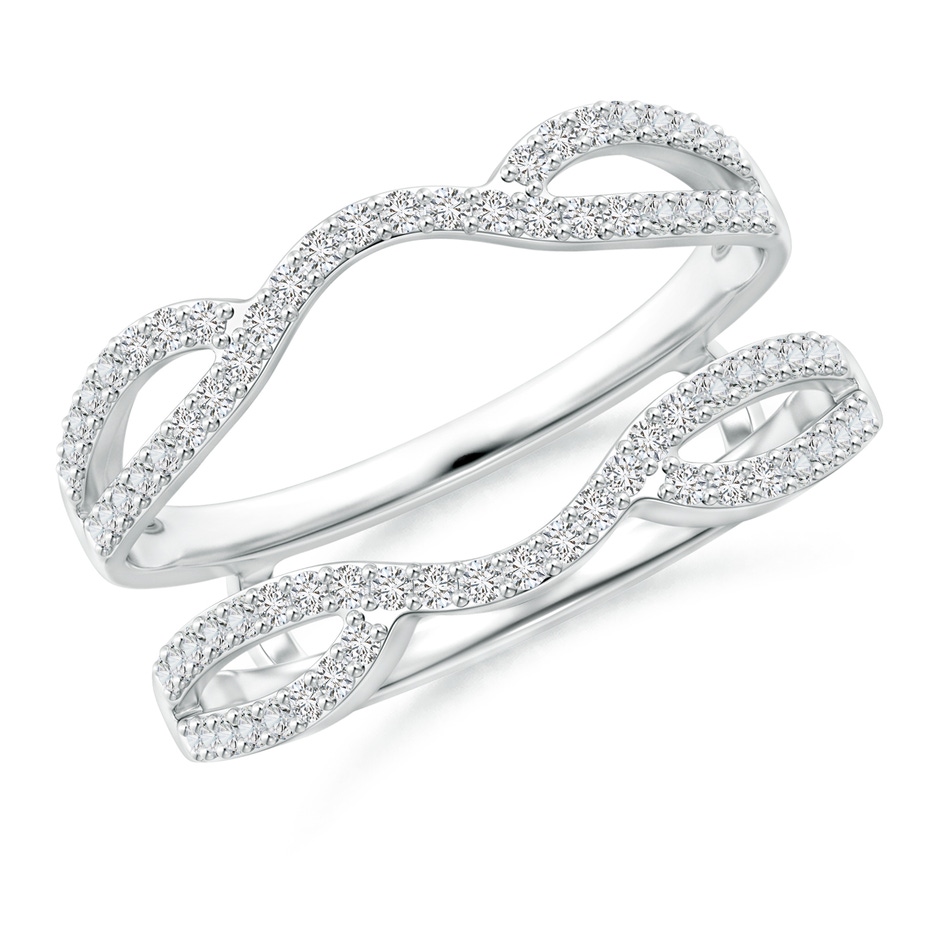 1mm HSI2 Diamond Wavy Ring Wrap in White Gold 