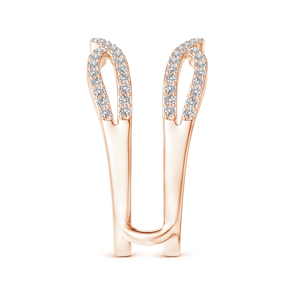 1mm IJI1I2 Diamond Wavy Ring Wrap in Rose Gold side-2
