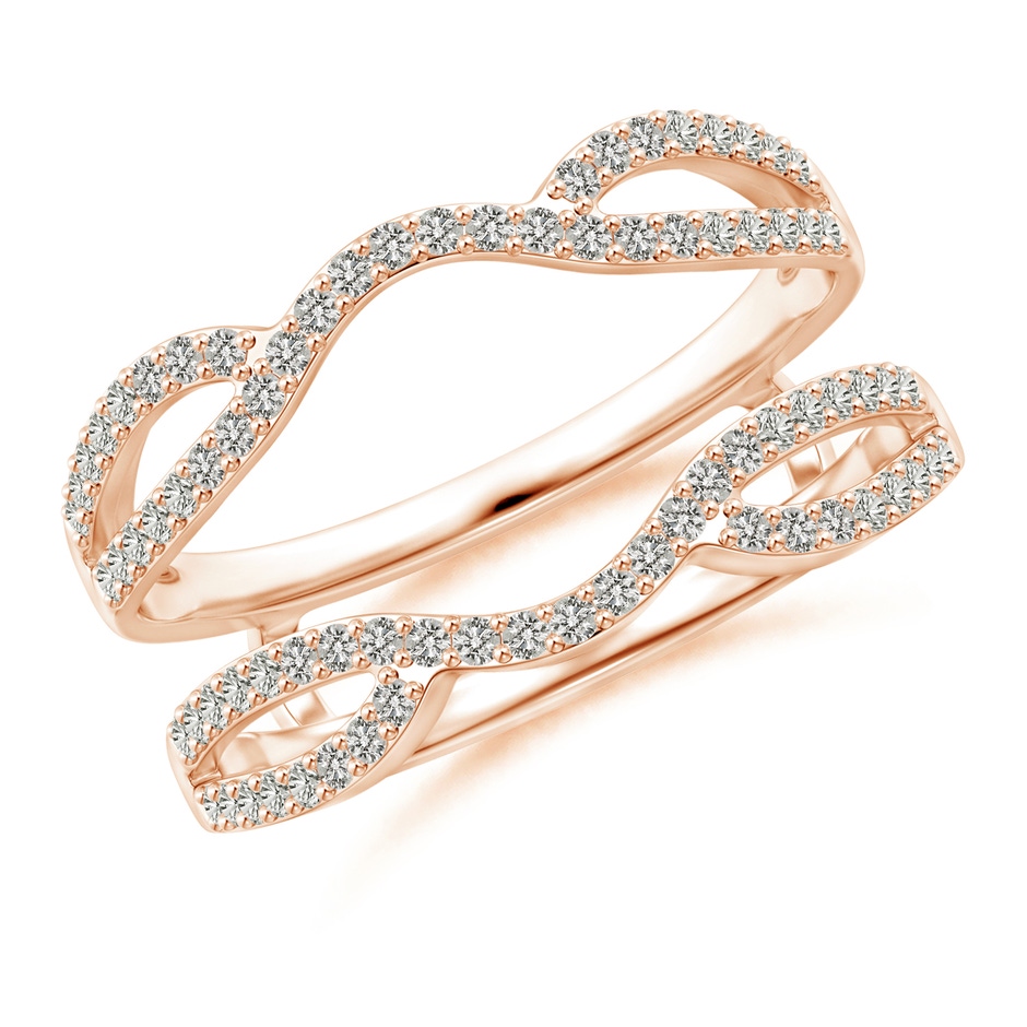 1mm KI3 Diamond Wavy Ring Wrap in Rose Gold 