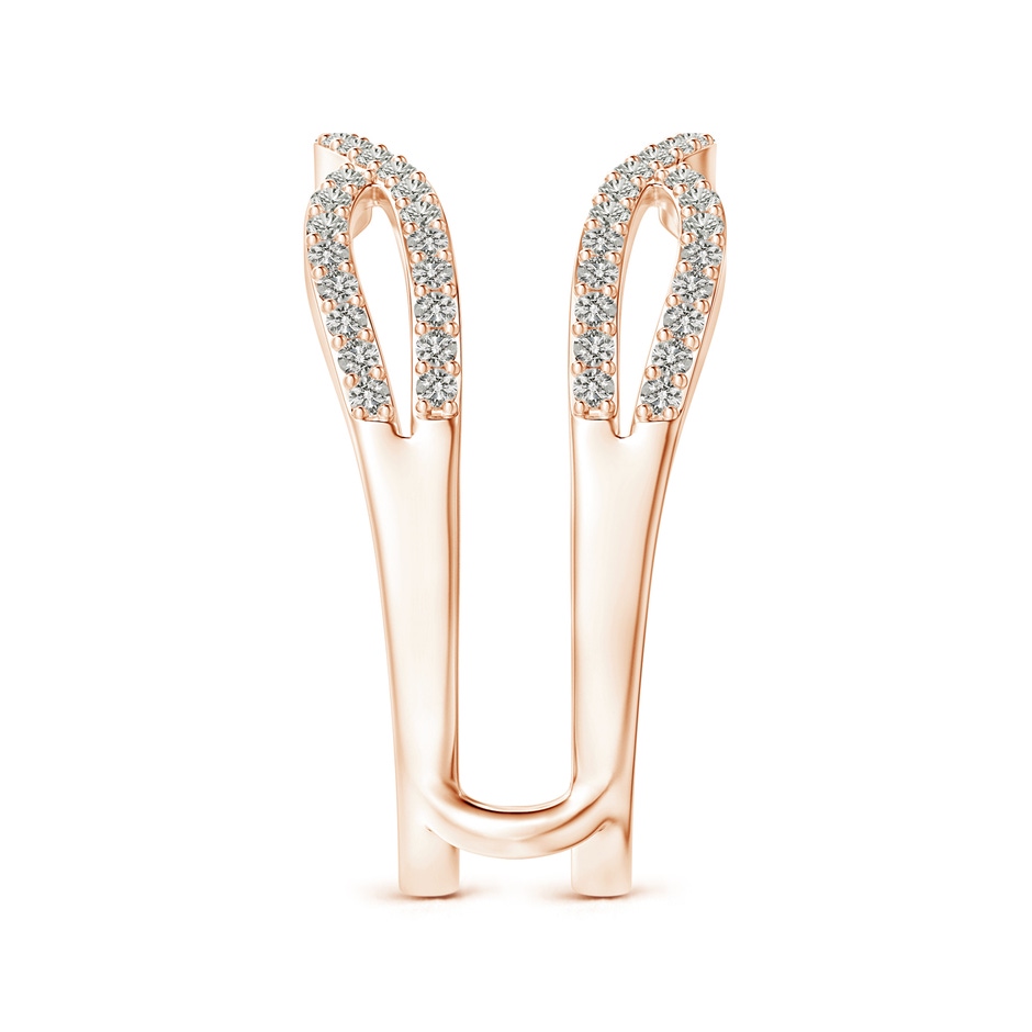 1mm KI3 Diamond Wavy Ring Wrap in Rose Gold side-2
