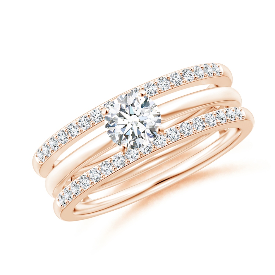 1.2mm GVS2 Double Band Prong-Set Diamond Ring Wrap in 18K Rose Gold side 399