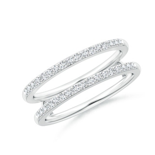 1.2mm GVS2 Double Band Prong-Set Diamond Ring Wrap in P950 Platinum