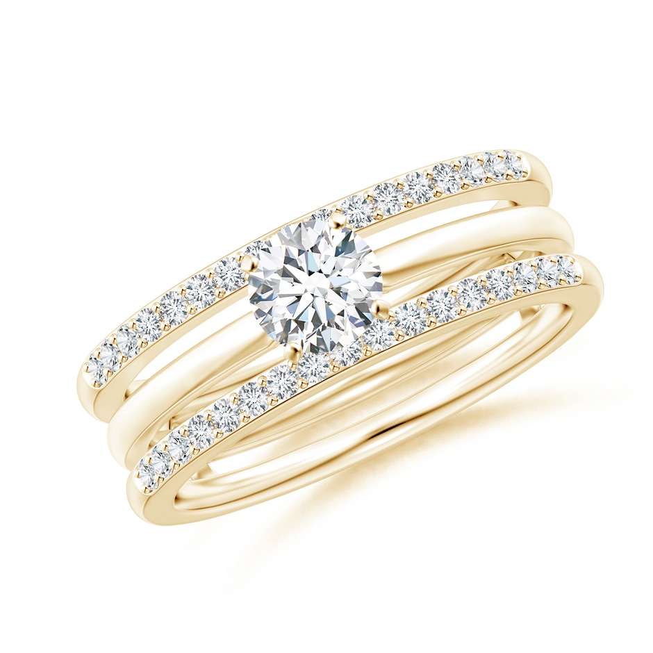 1.2mm GVS2 Double Band Prong-Set Diamond Ring Wrap in Yellow Gold side 399