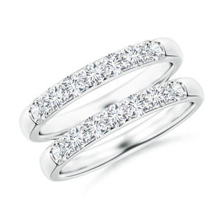 2.6mm GVS2 Double Band Prong-Set Diamond Ring Wrap in P950 Platinum