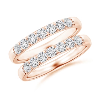 2.6mm HSI2 Double Band Prong-Set Diamond Ring Wrap in 9K Rose Gold