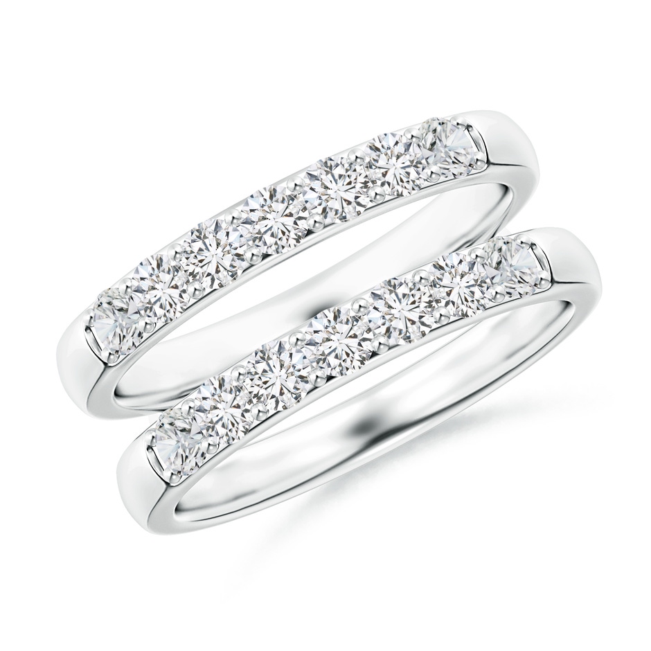 2.6mm HSI2 Double Band Prong-Set Diamond Ring Wrap in P950 Platinum 
