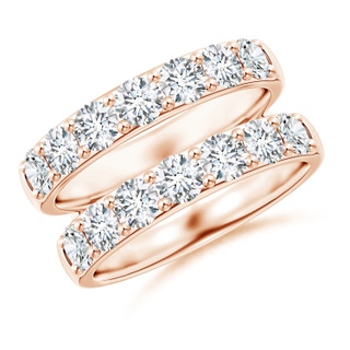 3.4mm GVS2 Double Band Prong-Set Diamond Ring Wrap in Rose Gold