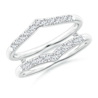 1.6mm GVS2 Diamond V-Shaped Contour Ring Wrap in P950 Platinum