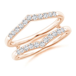 1.6mm GVS2 Diamond V-Shaped Contour Ring Wrap in Rose Gold