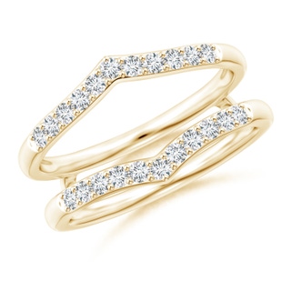 1.6mm GVS2 Diamond V-Shaped Contour Ring Wrap in Yellow Gold