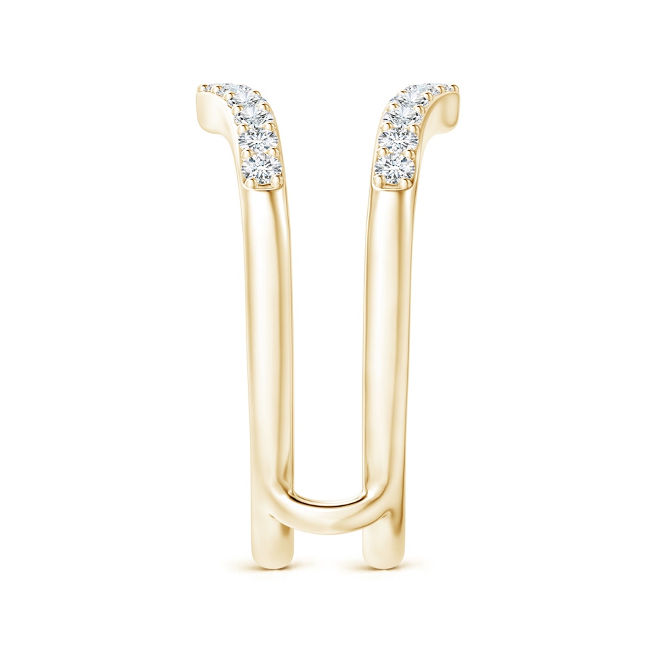 1.6mm GVS2 Diamond V-Shaped Contour Ring Wrap in Yellow Gold side-2