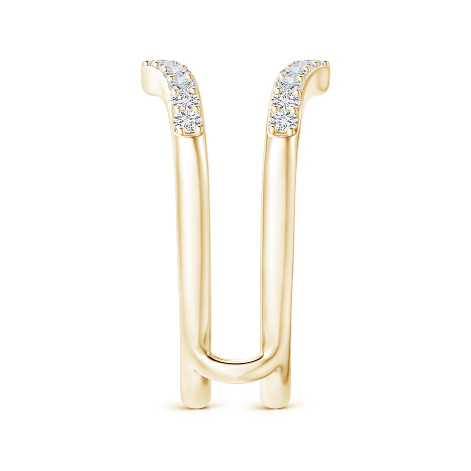 1.6mm HSI2 Diamond V-Shaped Contour Ring Wrap in Yellow Gold side-2