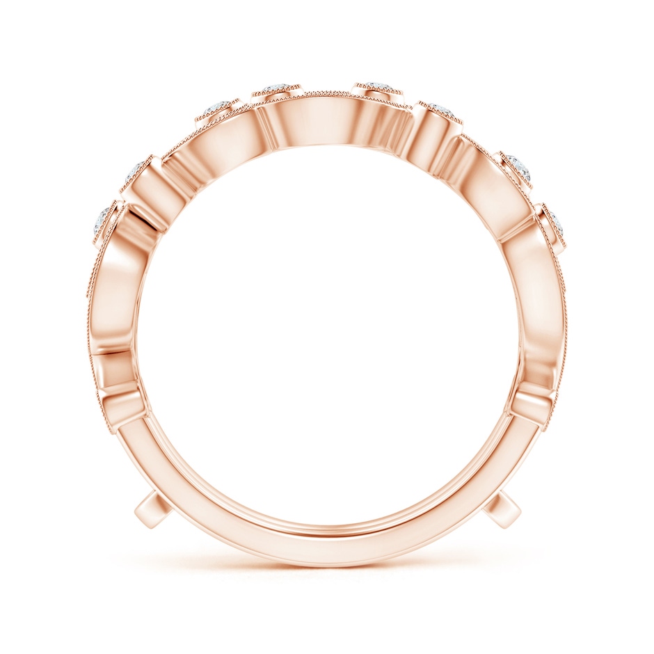 1.5mm GVS2 Leaf Motif Diamond Ring Wrap in 18K Rose Gold side-1