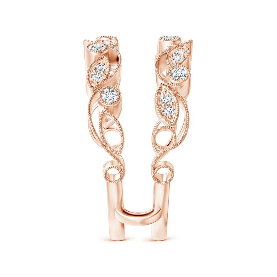 1.5mm GVS2 Leaf Motif Diamond Ring Wrap in 18K Rose Gold side-2