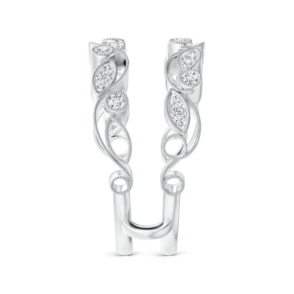 1.5mm GVS2 Leaf Motif Diamond Ring Wrap in P950 Platinum side-2