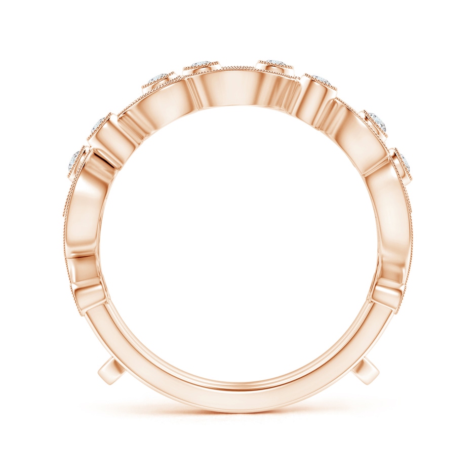 1.5mm GVS2 Leaf Motif Diamond Ring Wrap in Rose Gold side-1