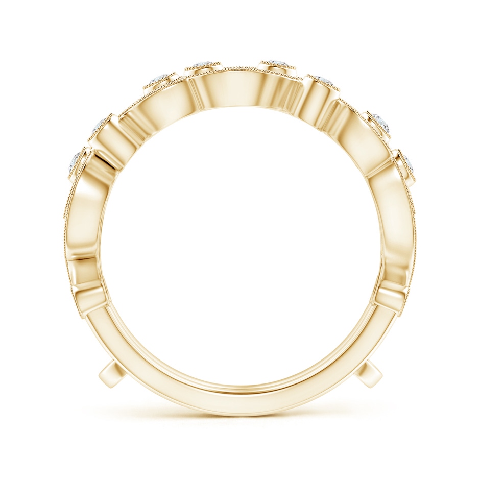 1.5mm GVS2 Leaf Motif Diamond Ring Wrap in Yellow Gold side-1