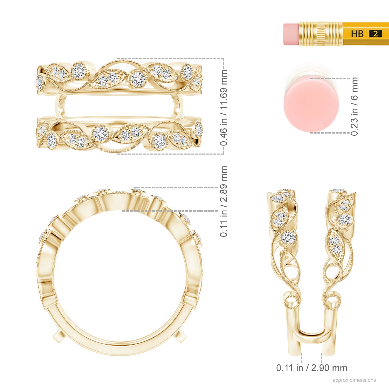 H, SI2 / 0.21 CT / 14 KT Yellow Gold