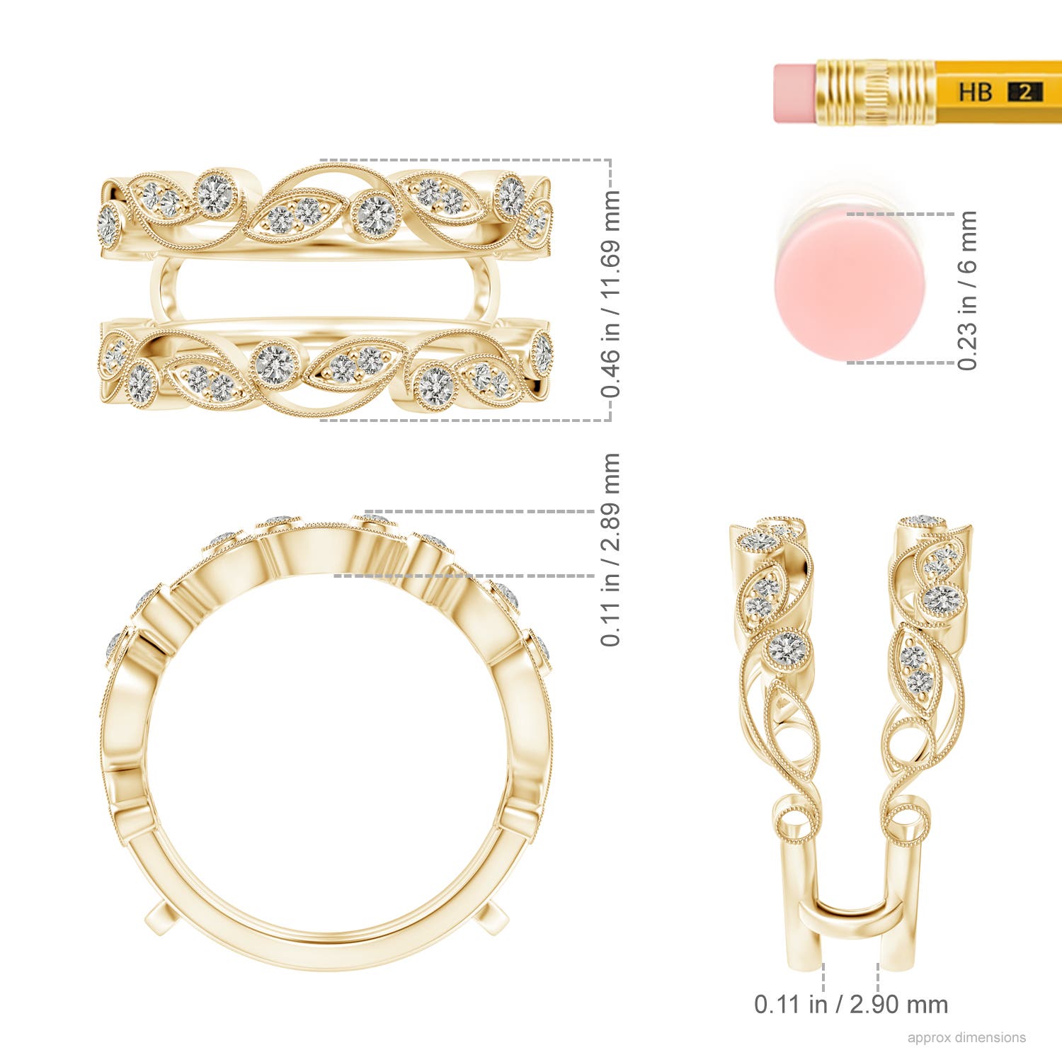 K, I3 / 0.21 CT / 14 KT Yellow Gold