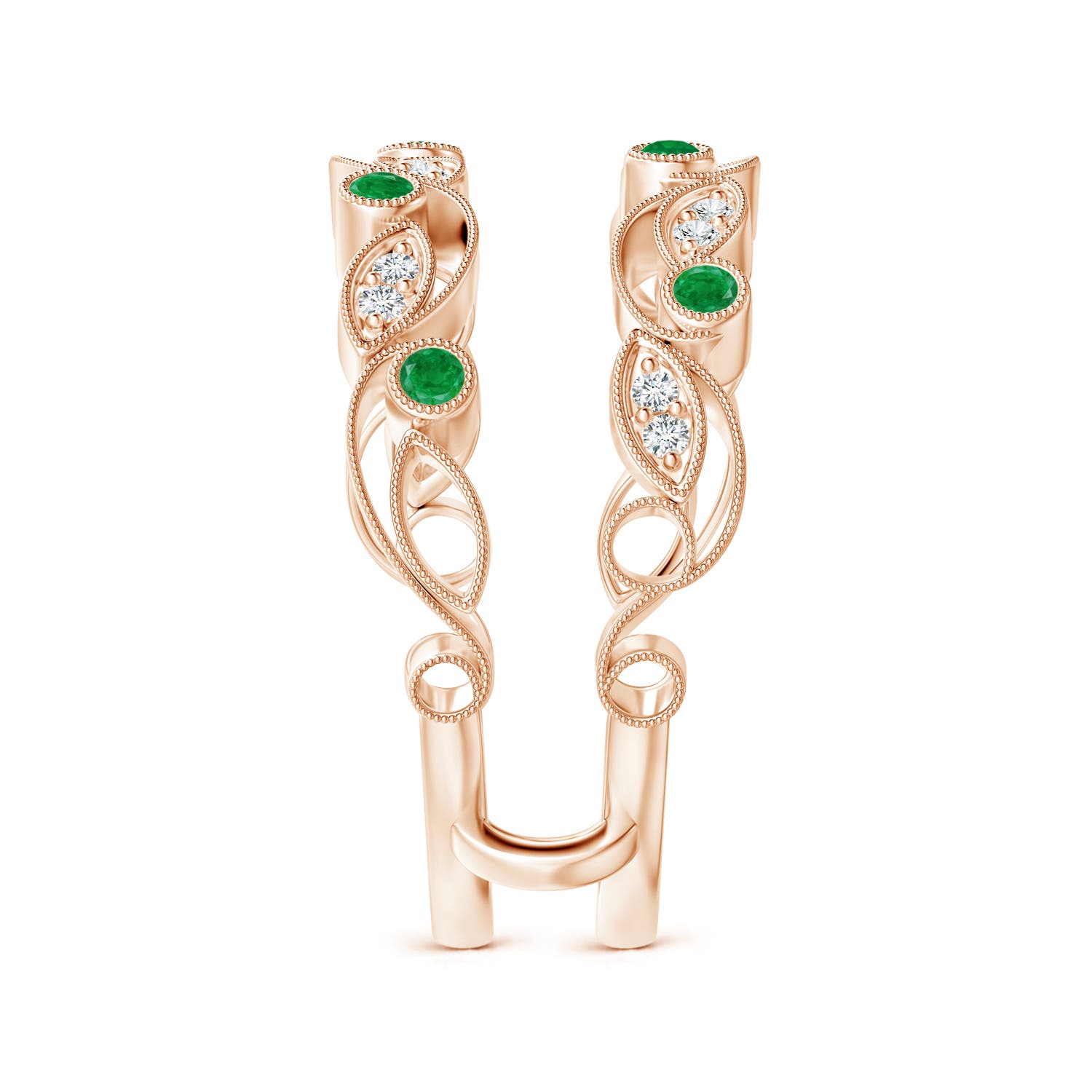 AA - Emerald / 0.24 CT / 14 KT Rose Gold