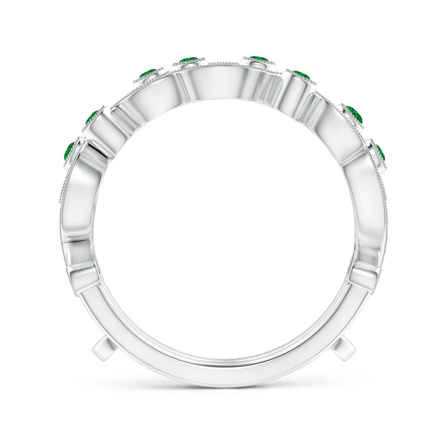 AAAA - Emerald / 0.24 CT / 14 KT White Gold