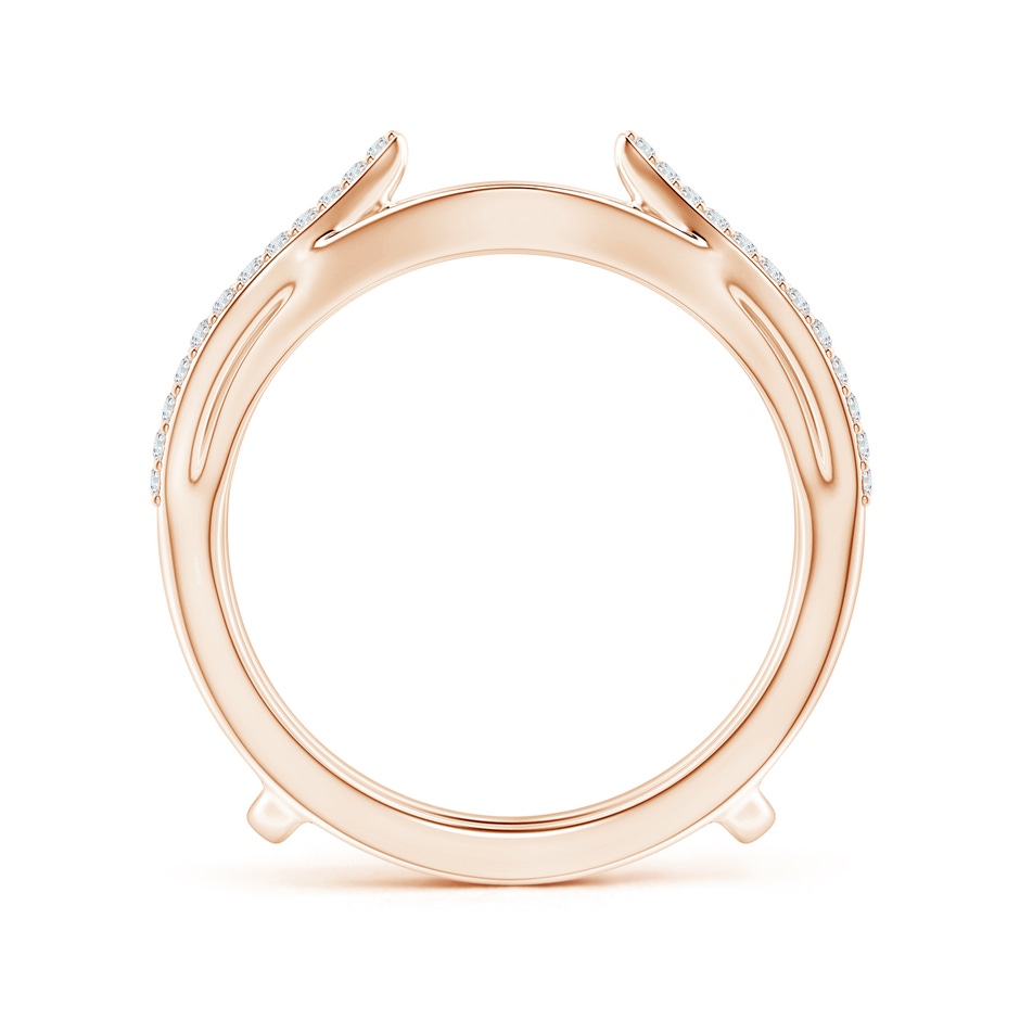 1.7mm GVS2 Channel and Prong Set Diamond Cathedral Ring Wrap in Rose Gold side-1