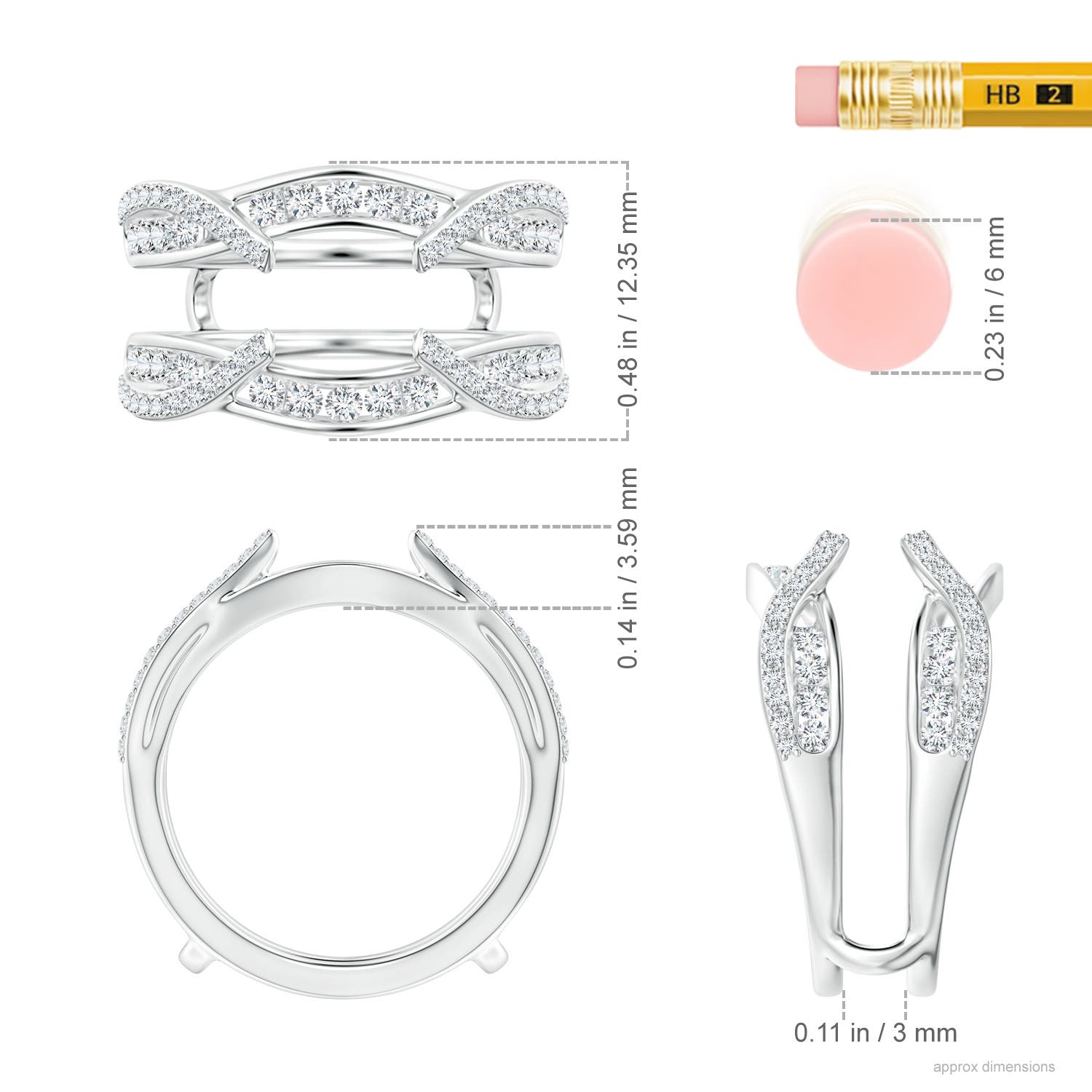 F-G, VS / 0.78 CT / 14 KT White Gold