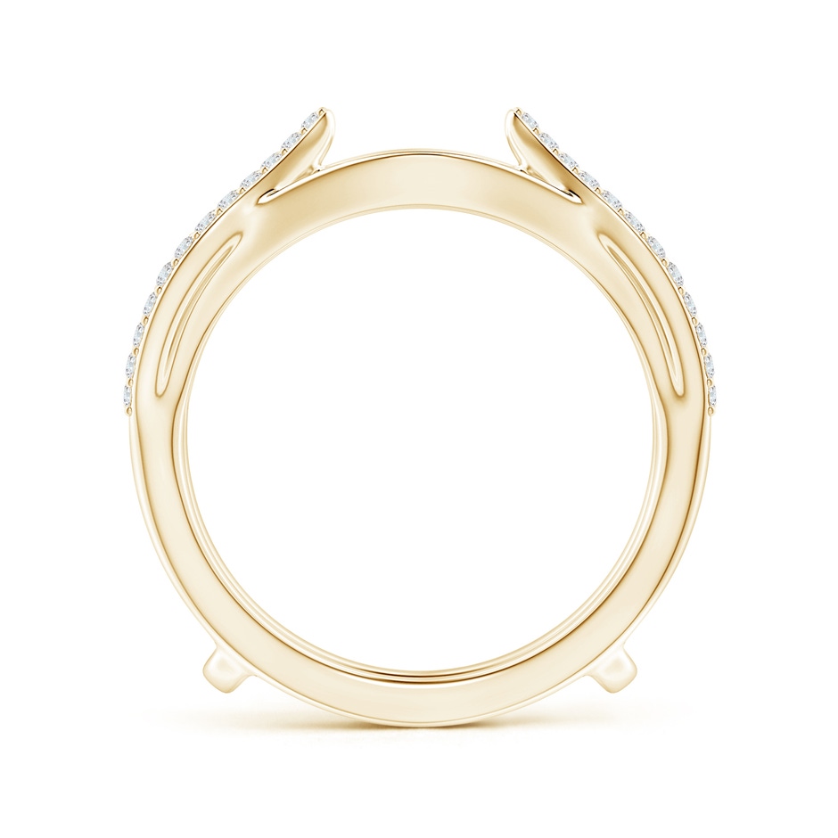 1.7mm GVS2 Channel and Prong Set Diamond Cathedral Ring Wrap in Yellow Gold side-1
