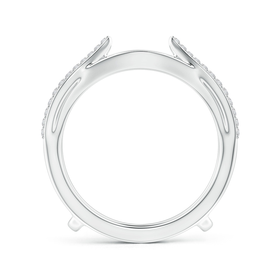 1.7mm HSI2 Channel and Prong Set Diamond Cathedral Ring Wrap in P950 Platinum side-1